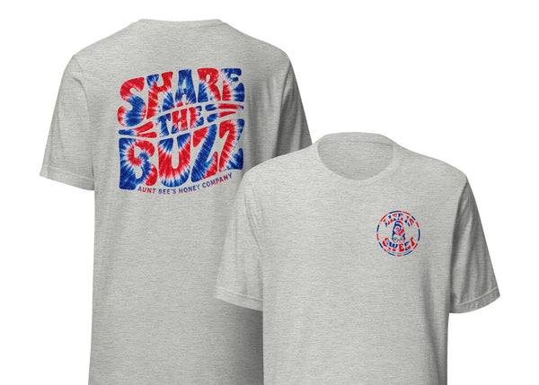 Share the Buzz Red White and Blue Tye Dye