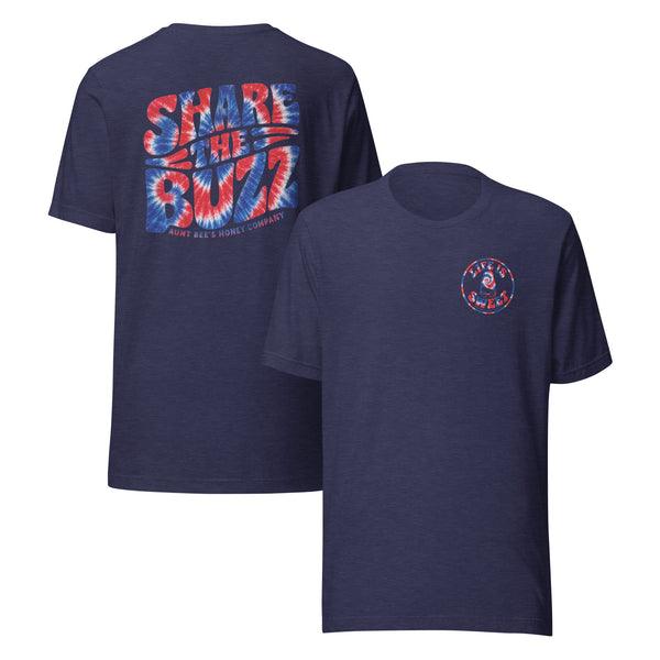Share the Buzz Red White and Blue Tye Dye