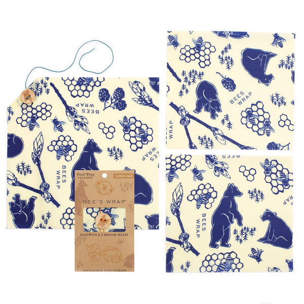 Lunch Pack in Bees and Bears Print